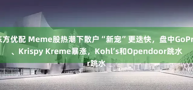 东方优配 Meme股热潮下散户“新宠”更迭快，盘中GoPro、Krispy Kreme暴涨，Kohl’s和Opendoor跳水